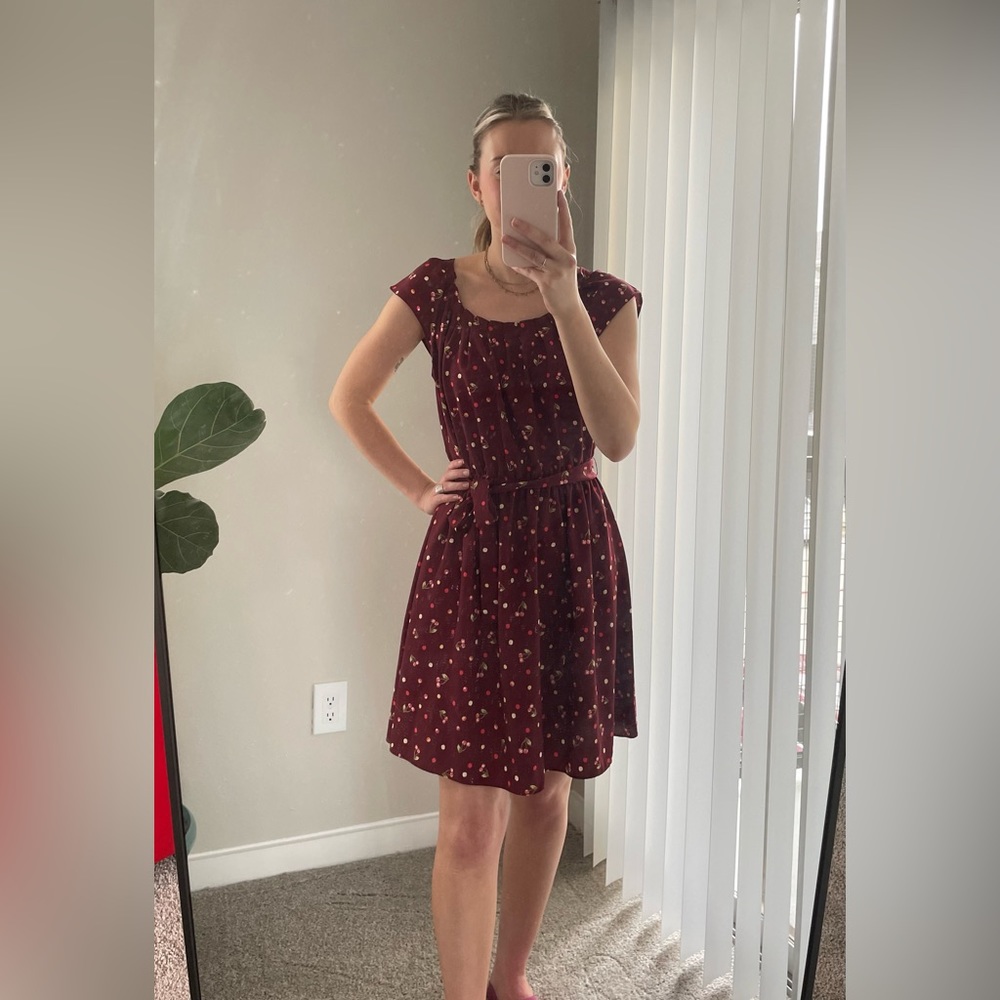 LC Lauren Conrad Red Cherry Mini Dress